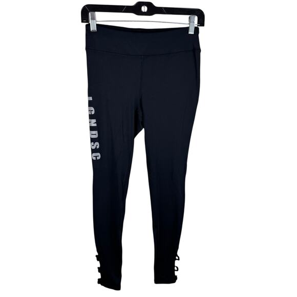 LGND Supply Co. Black Skinny Strappy Ankle Fit Mid Rise Athletic Leggings Size S - Picture 1 of 5